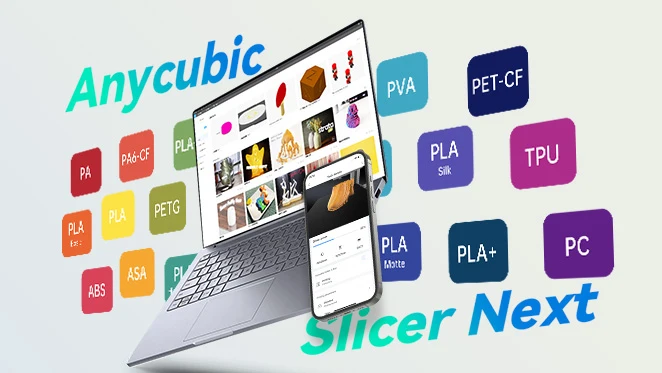 Anycubic Slicer NextThe Anycubic slicer is preloaded with parameter sets for various materials, making it fully compatible with mainstream brands. Enjoy consistent, excellent results with just one click.
